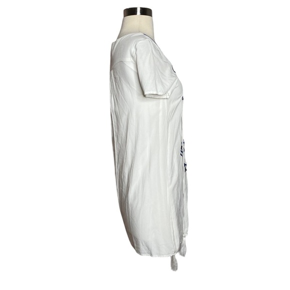 Lulus ‘Down in Kokomo’ Embroidered Lace-Up Mini Dress XS - Picture 6 of 8